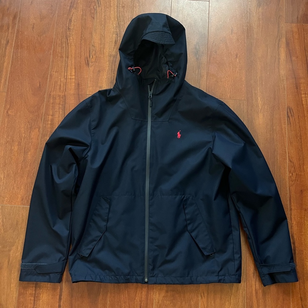 Polo Ralph Lauren Rain Jacket Shell, Navy Blue, M